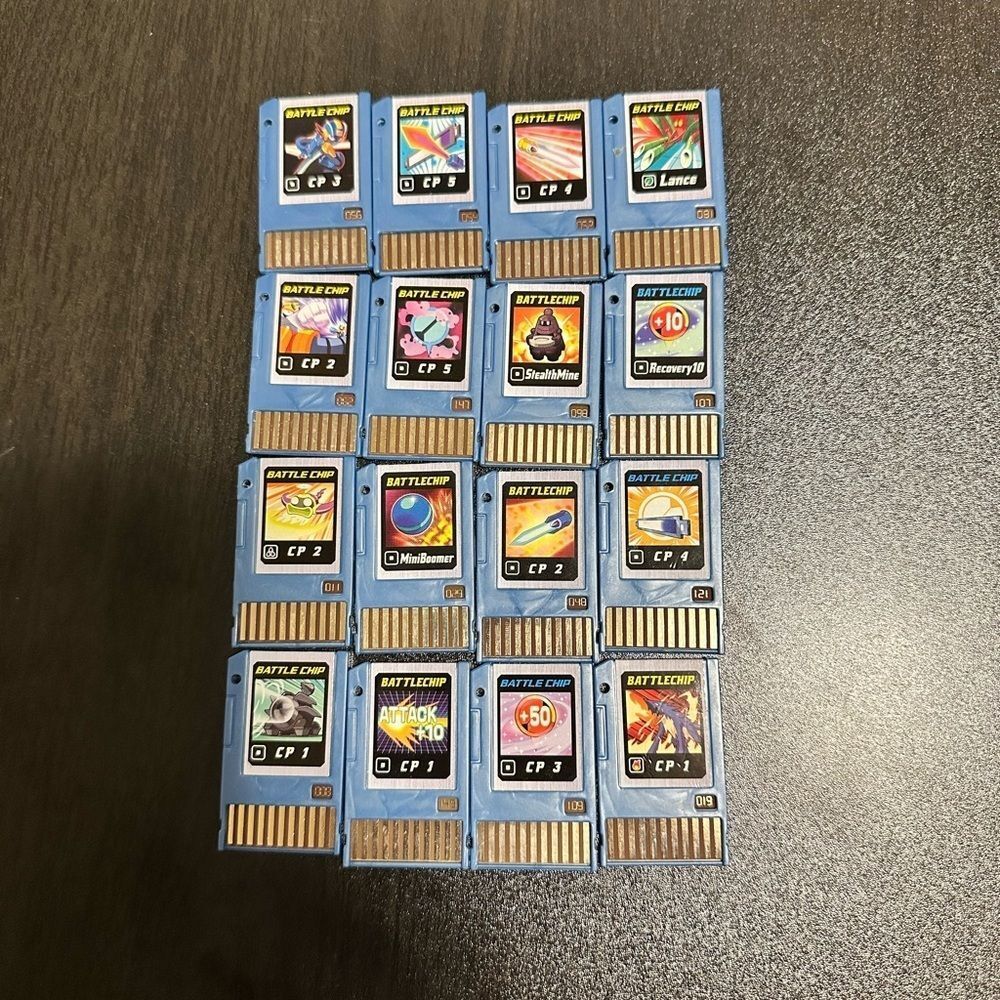 Megaman Battlechip Takara 2004 set of 16